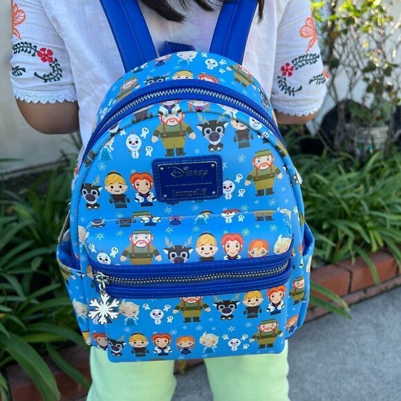 LOUNGEFLY DISNEY FROZEN ELZA CHIBI MINI BACKPACK BLUE main image 7
